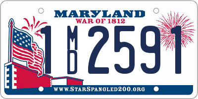 MD license plate 1MD2591