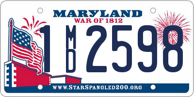 MD license plate 1MD2598