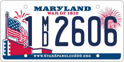 MD license plate 1MD2606