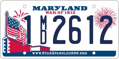 MD license plate 1MD2612