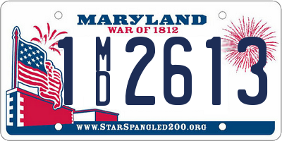 MD license plate 1MD2613