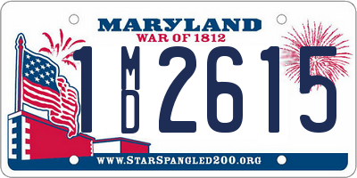 MD license plate 1MD2615