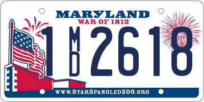 MD license plate 1MD2618