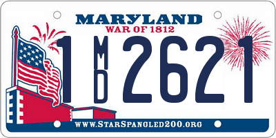 MD license plate 1MD2621