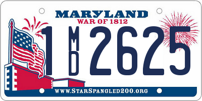 MD license plate 1MD2625