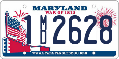 MD license plate 1MD2628