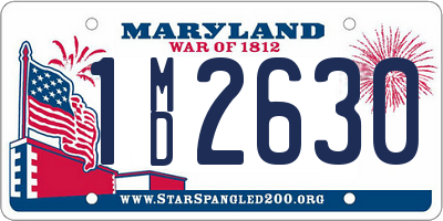 MD license plate 1MD2630