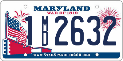 MD license plate 1MD2632