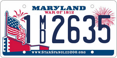 MD license plate 1MD2635