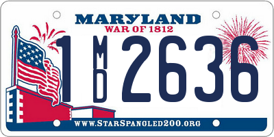 MD license plate 1MD2636