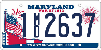 MD license plate 1MD2637