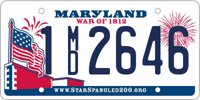 MD license plate 1MD2646