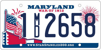 MD license plate 1MD2658