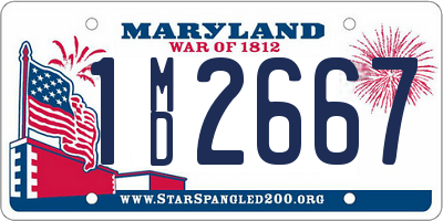 MD license plate 1MD2667