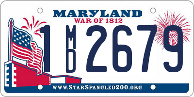 MD license plate 1MD2679