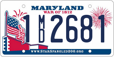 MD license plate 1MD2681