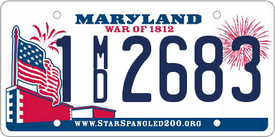 MD license plate 1MD2683