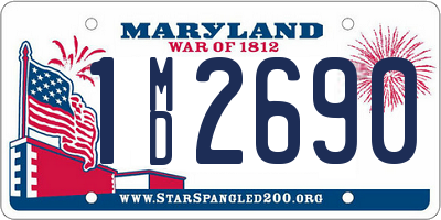 MD license plate 1MD2690