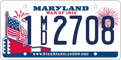 MD license plate 1MD2708