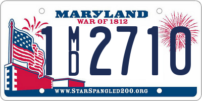 MD license plate 1MD2710