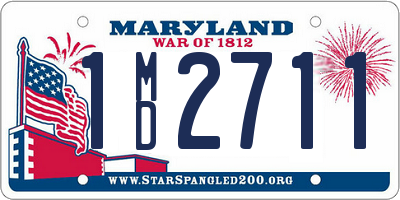 MD license plate 1MD2711