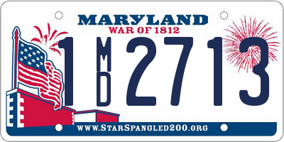 MD license plate 1MD2713