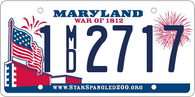 MD license plate 1MD2717