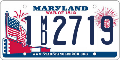 MD license plate 1MD2719