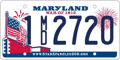 MD license plate 1MD2720