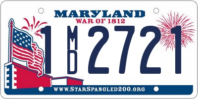 MD license plate 1MD2721
