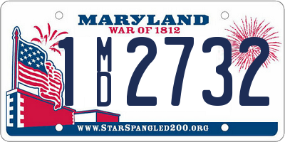 MD license plate 1MD2732