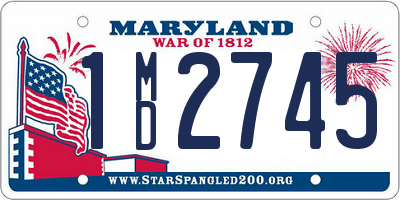 MD license plate 1MD2745