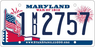 MD license plate 1MD2757