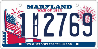 MD license plate 1MD2769