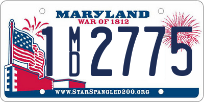MD license plate 1MD2775
