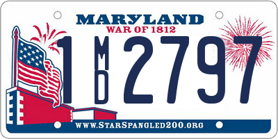 MD license plate 1MD2797