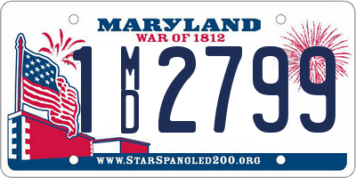 MD license plate 1MD2799