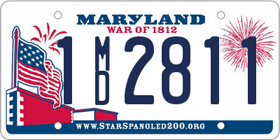 MD license plate 1MD2811