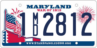 MD license plate 1MD2812