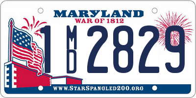 MD license plate 1MD2829