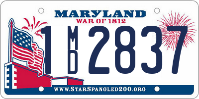 MD license plate 1MD2837