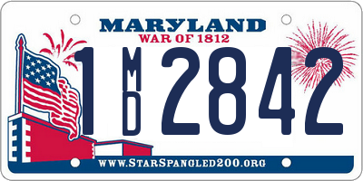 MD license plate 1MD2842