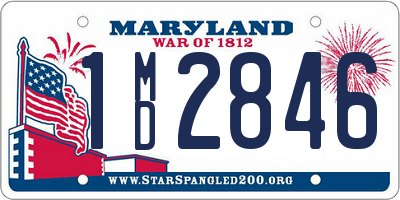 MD license plate 1MD2846