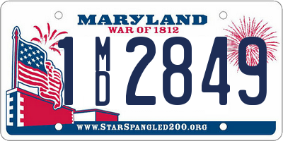 MD license plate 1MD2849