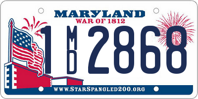 MD license plate 1MD2868