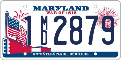 MD license plate 1MD2879