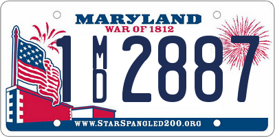 MD license plate 1MD2887