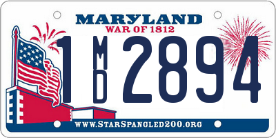 MD license plate 1MD2894