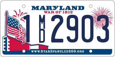 MD license plate 1MD2903