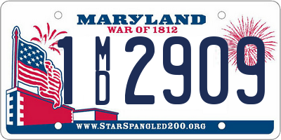 MD license plate 1MD2909